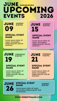 Green Gradient June Upcoming events Instagram Story Video template