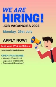 Green Gradient Hiring Ad Template Half Page W Halve pagina breed
