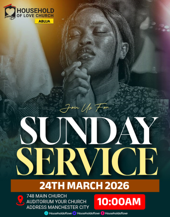 Copy of Green Gradient Sunday Church Service Poster/Wallboard ...