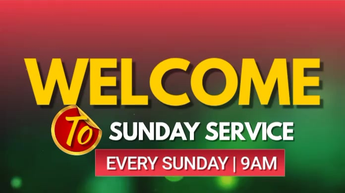 Green Gradient Sunday Service Twitter Post Video Template | PosterMyWall