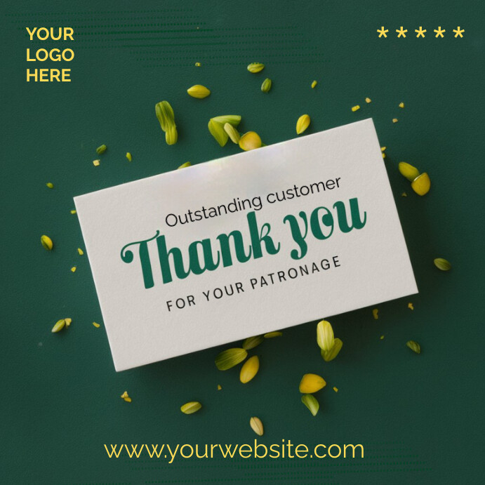 Green Gradient Thank You Card Instagram Post Templat | PosterMyWall