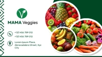 Green grocery business card template