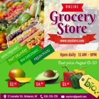 Green Grocery Story Ad Square Video template