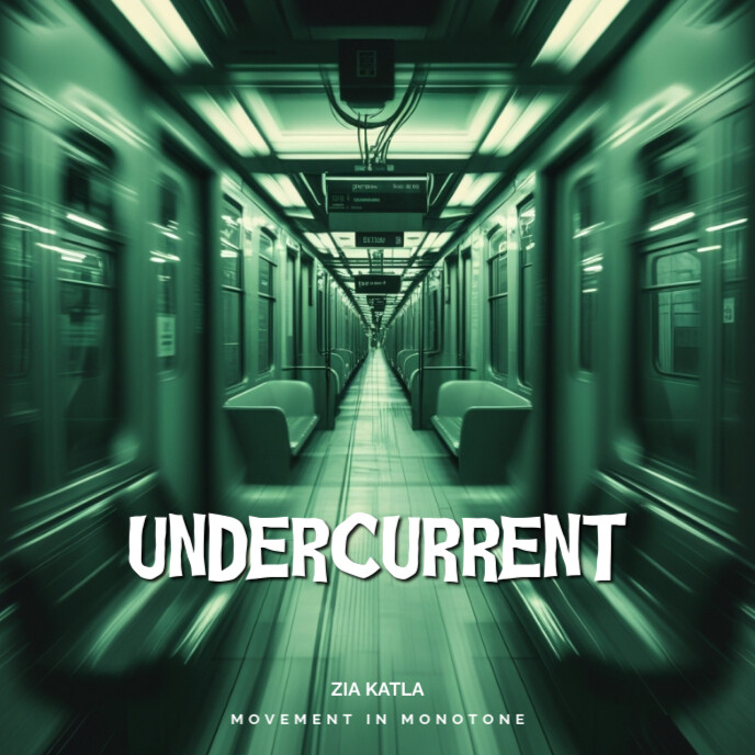Green Grunge Subway Static – Grain & Motion Lofi Album Cover template