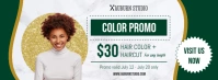 Green Hair Salon Promotion Banner Facebook Cover Photo template