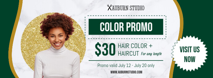 Grunen Friseursalon Promotion Banner Vorlage Postermywall