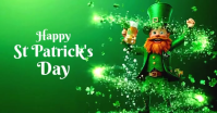 Green Happy Saint Patrick’s Day Facebook Shared Image template