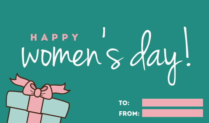 Green Happy Women's Day Mærke template