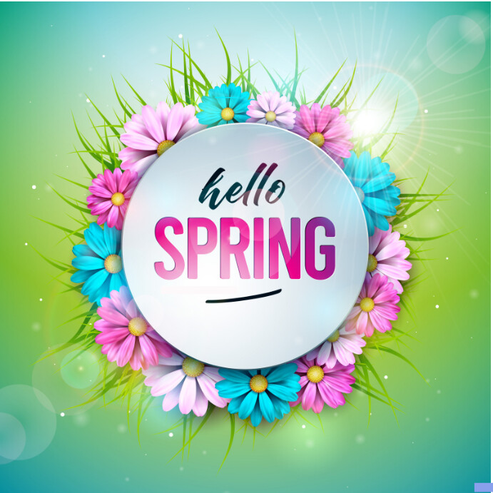 Copy of Green Hello Spring Instagram Post | PosterMyWall