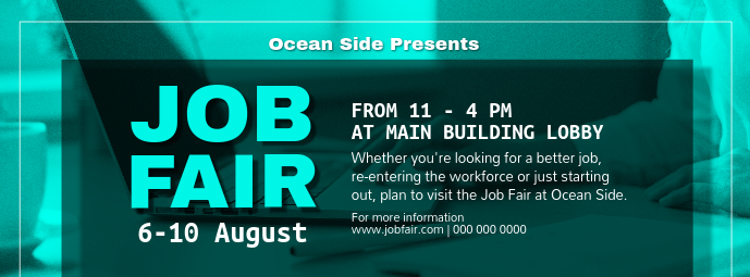 Green Hiring Now Facebook Cover Photo template