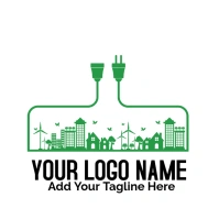Green Houses, Environmental Protection Energy Conservation Environmentally Friendly Icon, Green Ener Logo template