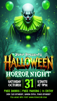 Noir Halloween Horror Night Party Instagram Story Template