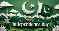Green Independence Day Celebration ภาพที่แชร์บน Facebook Template