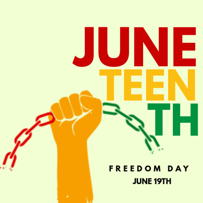 Green Illustrative Juneteenth Celebration  Instagram Post template