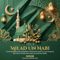 Green Milad Un Nabi Celebration Iphosti le-Instagram Template