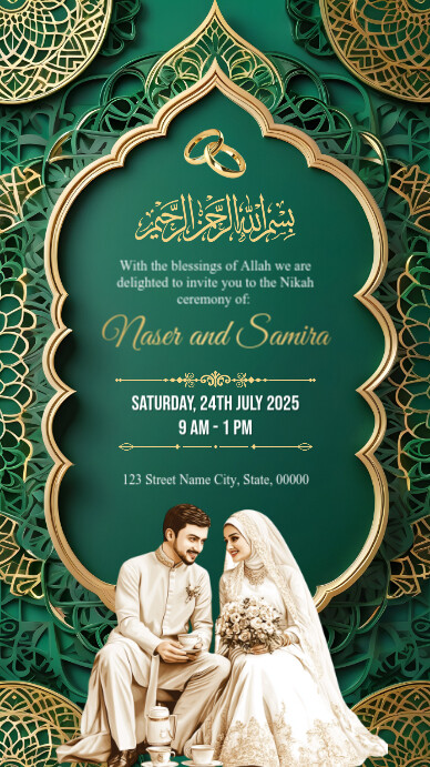 Nikah Ceremony Facebook Story Template | PosterMyWall Nikah Ceremony Facebook Story Template | PosterMyWall