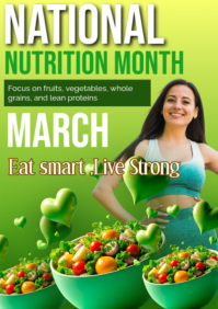 Green Illustrative National Nutrition Month  A2 template