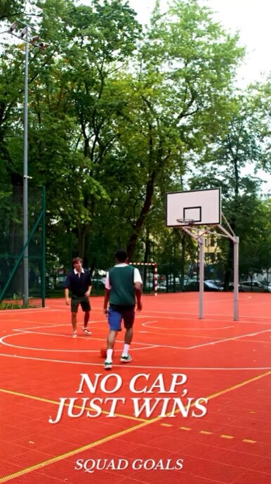 Green Illustrative Squad Goals Instagram Story template
