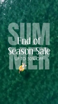 Green Illustrative Summer End Of Season Sale Historia de Instagram template