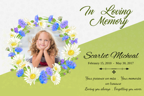 Green In Loving Memory Poster template