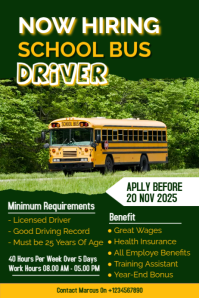 Green Job Hiring Poster template