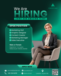 Green Job Recruitment Instagram Portrait template