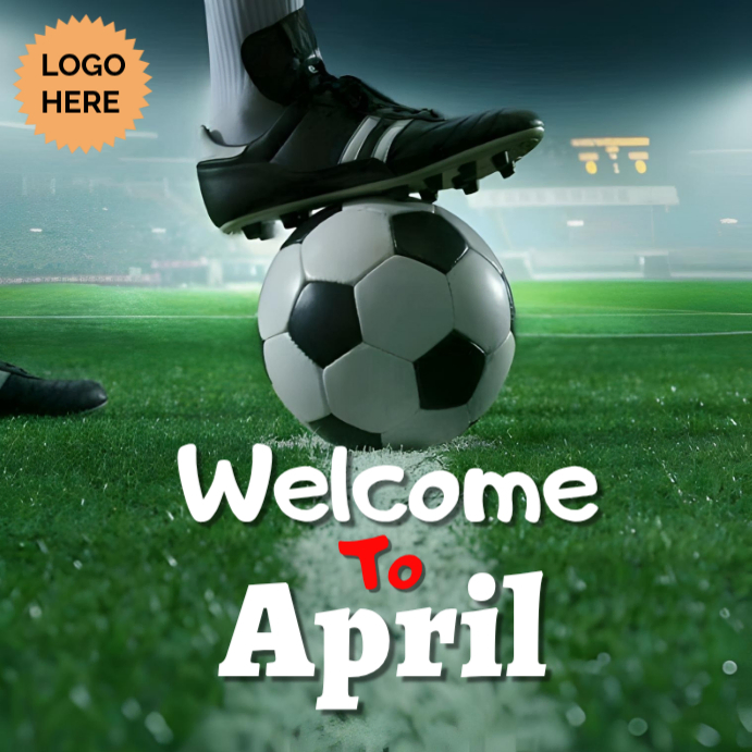 Green Joyful April Welcome Instagram Post Template | PosterMyWall