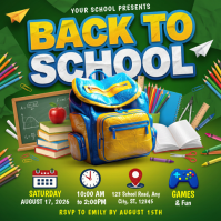 Green Joyful Back to School Event Instagram Post template