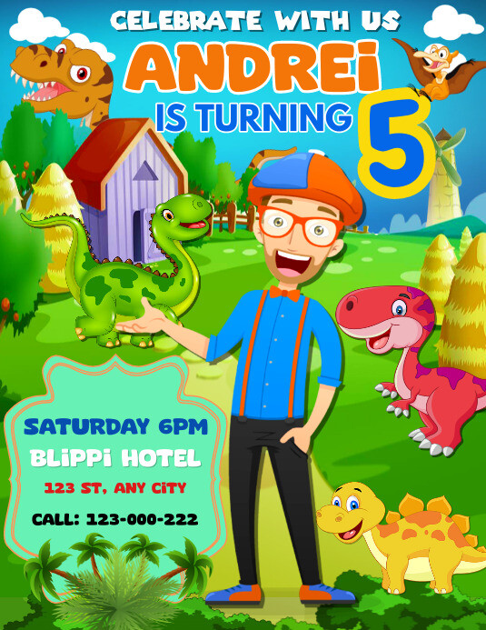 Green Joyful Blippi Flyer (us Letter) Template | PosterMyWall
