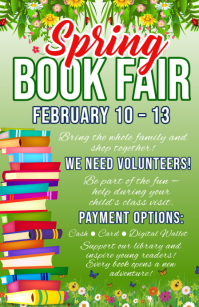 Green Joyful Book Fair Tabloid template