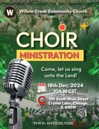 White Choir Day Flyers Template | PosterMyWall