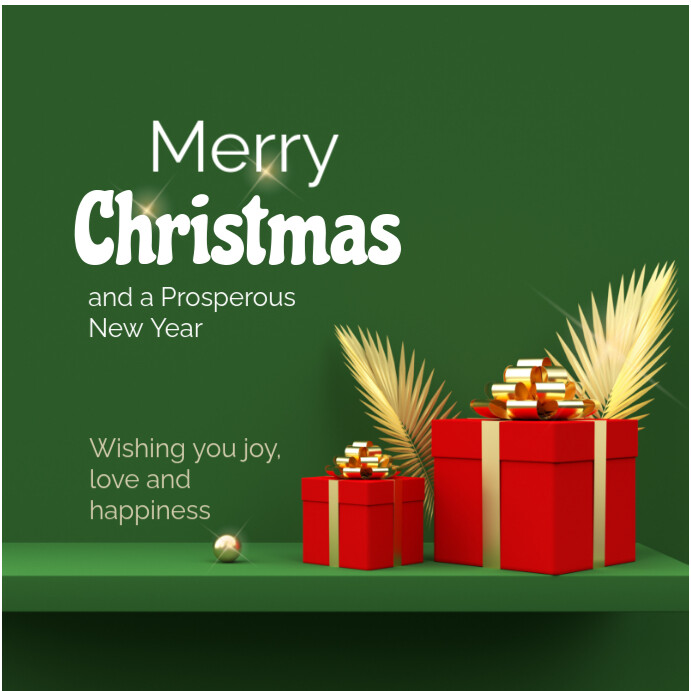 Copy of Green Joyful Christmas And New Year Wishes Instagram Post ...