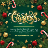 Green Joyful Christmas Celebration Instagram Post template