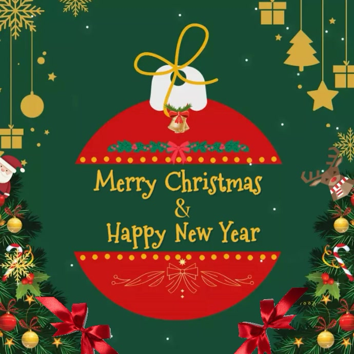 Green Joyful Christmas Instagram Post Template | PosterMyWall