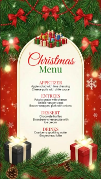Green Joyful Christmas Menu Instagram Story Instagram Story Instagram-Story template
