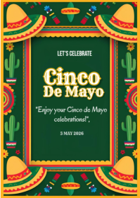 绿色 Cinco de Mayo Celebration A6 Template