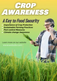 Green Joyful Crop Awareness A2 template