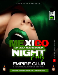 สีดำ Club Party Flyer Template