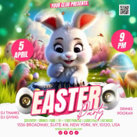 Green Joyful Easter Party Instagram Post Video template
