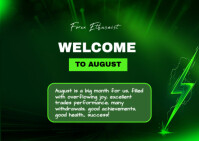 Green Joyful Event Flier Postcard Poskaart template