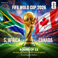 Green Joyful FIFA World Cup 2026 Match Instagram Post Instagram-Beitrag template
