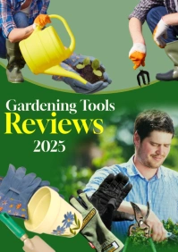 Green Joyful Gardening Tools  A2 template