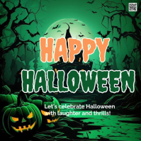 Verde Halloween Celebration Wpis na Instagrama Template