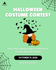 Hijau Halloween Costume Contest Instagram Portrait Template - Page 1