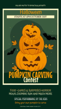 Green Joyful Halloween Instagram Story template