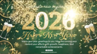 Green Joyful Happy New Year Digital Display (16:9) template