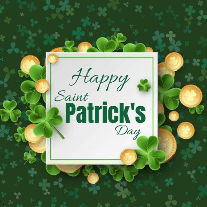 Green Joyful Happy Saint Patrick's Day Instagram Post Template ...