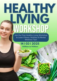 Green Joyful Healthy Living Workshop A3 template