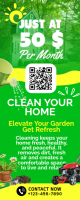 Green Home Cleaning Service Rullebanner 2' × 5' Template