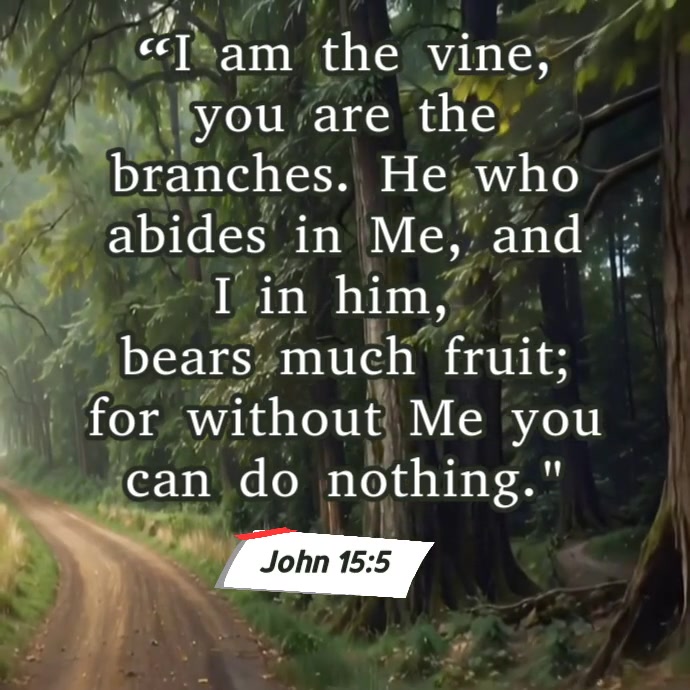 Green Joyful I Am The True Vine John15:15 Bible Verse Video Instagram Post template